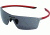 Tag Heuer Squadra Sunglasses, Dark Frame/Red Black Temples, Grey Outdoor Lens 5501-101