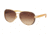 Tory Burch TY6052 Single Vision Prescription Sunglasses TY6052-320313-60 - Lens Diameter 60 mm, Frame Color Gold/coconut