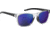 Under Armour Raid Sunglasses with Crystal-Black Temples Frame and Blue Mirror Lens, Medium, UA0013GS 900-Z0
