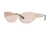 Versace VE2205 Sunglasses 1252/5-67 - Pale Gold Frame, Pink Lenses