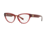 Versace VE3267 Progressive Prescription Eyeglasses, 51mm, Transparent / Red, VE3267-388-51-PRO