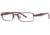 Visions 196 Single Vision Prescription Eyeglasses - Frame Burgundy/Black VIVISION19603
