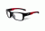 Wiley X Crush Bifocal Prescription Sunglasses, Gloss Black / Red Frame, YFCRS01BI