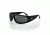 Zan Headgear California Sunglass, Shiny Black Foam Padded, Smoked Lens EZCA001