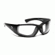 7 Eye Air Shield Taku Plus Sunglasses,SharpView Clear Lens,Glossy Black Frame,S-L 270540