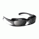 7eye 160541 Churada Single Vision Sunglasses Airshield Glossy Black Frames