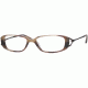 AK Anne Klein AK8048-127-4915 Eyeglasses with Non-Rx Lenses 49 mm Lense Diameter / Beige Horn Frame w/Non-Rx Lenses