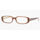 Anne Klein AK8066 Eyeglasses with No Line Progressive Rx Prescription Lenses, 49 mm Lense Diameter / Brown/cream Frame