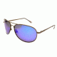 Angler Eyes AE 2 Sunglasses, Matte Dark Gun Frame, Smoke Polarized with Blue Mirror Flash Lens, 10211025.FGX
