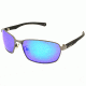 Angler Eyes Arapaima Sunglasses, Matte Dark Gun Frame, Smoke Polarized with Blue Mirror Flash Lens, Polarized, 10225836.FGX