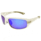 Angler Eyes Snapper Sunglasses, Shiny White Frame, Smoke Polarized with Blue Mirror Flash Lens, Polarized, 10222134.FGX