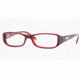 Anne Klein AK8061 SV Prescription Eyeglasses Red Stripe Frame w/ 51 mm Diameter Lenses, 163 5115