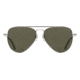 AO Fletcher Sunglasses, Silver Frame, Calobar Green AOLite Nylon Lens - Polarized - 59-15-145, FLT359STSMGNN-P