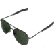 AO Flight Gear General Sunglasses, Bayonet, Black Frame, Green Glass Lenses, 58mm, 30519