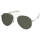 AO Flight Gear General Sunglasses, Bayonet, Silver Frame, True Color Gray Glass Lens, 58mm, 30582
