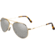 AO Flight Gear General Sunglasses, Wire Spatula, Gold Frame, Silver Mirror Lens, 52mm, 31625