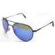 AO II 8-Base Sunglasses, Black, Wire Spatula, 52mm, Blue Mirror Lens - Small B-BMP-WS-52