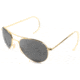 AO II 8-Base Sunglasses, Gold, Comfort Cable, Grey Poly Lenses, 58mm, Polarized G-CCGPP-CC-58