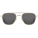 AO Original Pilot Sunglasses, Gold Frame, 57 mm Gray SkyMaster Glass Lenses, Standard Temple,738921549758