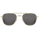 AO Original Pilot Sunglasses, Gold Frame, 52 mm Gray SkyMaster Glass Lenses, Standard Temple, Polarized, 738921549406