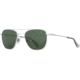 AO Original Pilot 4 Sunglasses, Matte Silver Frame, Green Nylon Polarized Lens, 55-20-145, OP-455STSMGNN-P