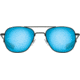 AO Original Pilot Sunglasses, Black Frame, 57 mm SunFlash Blue Mirror SkyMaster Glass Lenses, Bayonet Temple,738921564843