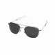 AO Original Pilot Sunglasses, Bayonet, Matte Chrome Frame, CC Gray Poly Lens, 52mm, 30062