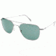AO Original Pilot Sunglasses, Silver, Wire Spatula, Green Glass Lenses - 52mm S-TCGG-WS-52