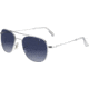 AO Original Pilot Sunglasses, Wire Spatula, Silver Frame, Polycarbonate Gradient Blue Lens, 55mm, 32348