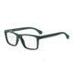 Armani EA3034 Single Vision Prescription Eyeglasses 5232-55 - Green/rubber Black Frame