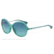 Armani EA4024F Sunglasses 52134S-56 - Opal Water Green Frame, Light Blue Gradient Dark Blue Lenses