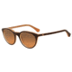 Armani EA4061 Sunglasses 548018-49 - Brown On Tr Peach Frame, Orange Gradient Light Grey Lenses
