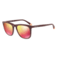 Armani EA4105F Sunglasses 55986Q-53 - Matte Bordeaux On Bordeaux Frame, Red Multilayer Lenses