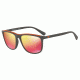Armani EA4109F Sunglasses 56406Q-58 - Matte Mud Frame, Red Multilayer Lenses