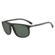 Armani EA4118 Sunglasses 506371-59 - Black Rubber Frame, Green Lenses