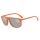 Armani EA4118 Sunglasses 56916G-59 - Orange Rubber Frame, Light Grey Mirror Silver Lenses