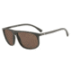 Armani EA4118 Sunglasses 569373-59 - Mud Rubber Frame, Brown Lenses