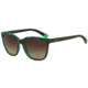 Armani Exchange AX4031F Sunglasses 814613-55 - Brown/bright Spearmint Trans Frame, Smoke Brown Gradient Lenses