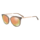 Armani Exchange AX4068S Sunglasses 82404Z-55 - Transparent Tundra Brown Frame, Grey Mirror Rose Gold Lenses