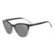 Armani Exchange AX4077S Sunglasses 82556G-55 - Black/Transparent Smoke Frame, Light Grey Mirror Black Lenses