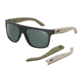 Arnette Squaresville Sunglasses, Fuzzy Black/Olive/Khaki Frame, Grey/Green Lens AN4184-05