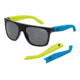 Arnette Squaresville Sunglasses, Gloss Black/Yellow/Blue Frame, Grey Lens AN4184-06