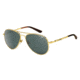 Arnette Trooper Sunglasses, Polished Gold Frame, Grey/Green Lens AN3065-02