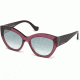 Balenciaga BA0103 Sunglasses - Shiny Bordeaux Frame Color, Smoke Mirror Lens Color