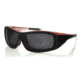 Bobster ZOE Sunglasses - Black/Red Frame, Anti-Fog Smoked Lens BZOE301