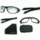 Bobster Echo Convertible Sunglass Goggles - Black Frame and Smoke Clear Lens BECH101