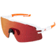 Bobster Flash Sunglasses - Matte White/orange Frame W/smoke Black Red Revo Lens - BFLA01