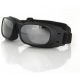 Bobster Piston Aerodynamic Goggles, Black Frame, Smoke Reflective Lenses, BPIS01R