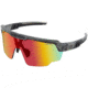 Bobster Wheelie Sunglasses - Gloss Clear/gray Frame W/ Smoked Black Red Revo Lens - BWHE01