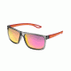 Body Glove Bombara Sunglasses, Shiny Grey Frame, Smoke Polarized Pink Mirror Flash Lens, Polarized, 10236074.QTM